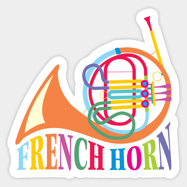 French Horn Music Sticker by evisionarts